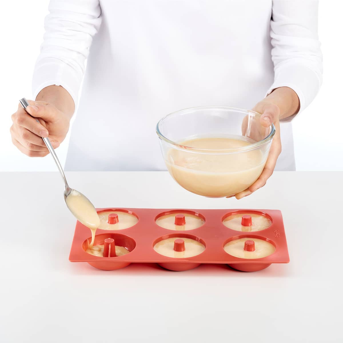Gourmet Donutform 6 st. Röd