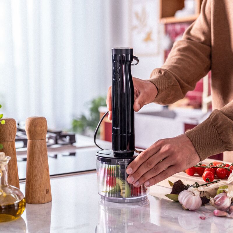 hacktillbehör för stavmixer, svart