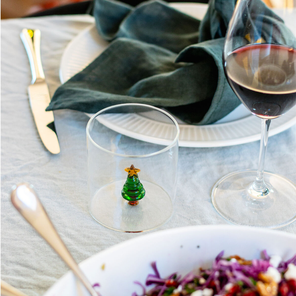 Tumblerglas 4 st, jultema