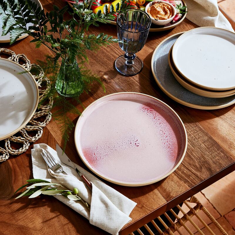 Minerals middagstallerken Ø27 cm, rose quartz, 4 stk.