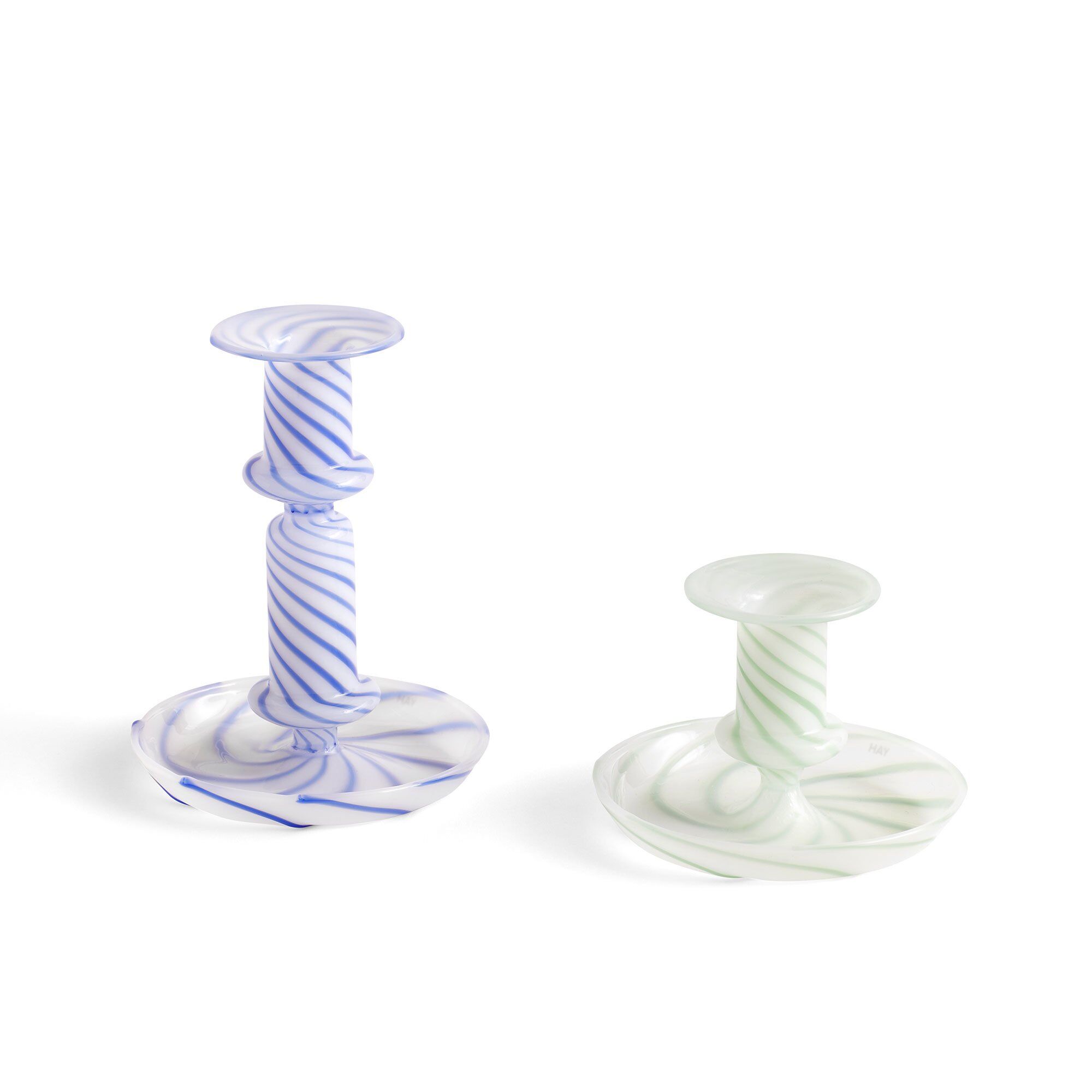 Alternativ bild 1 för HAY Flare Stripe Milk ljusstake, small, grön