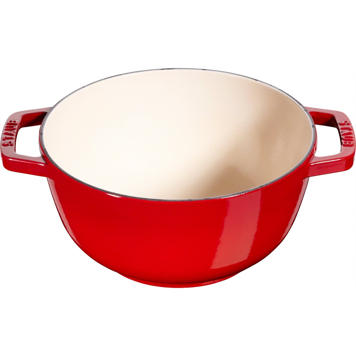 Fondue Sett 20 cm Rød med Creme Innside