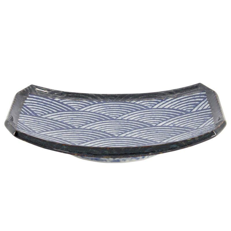 Aisai Seigaiha -lautanen, 22x14,5x2,3 cm