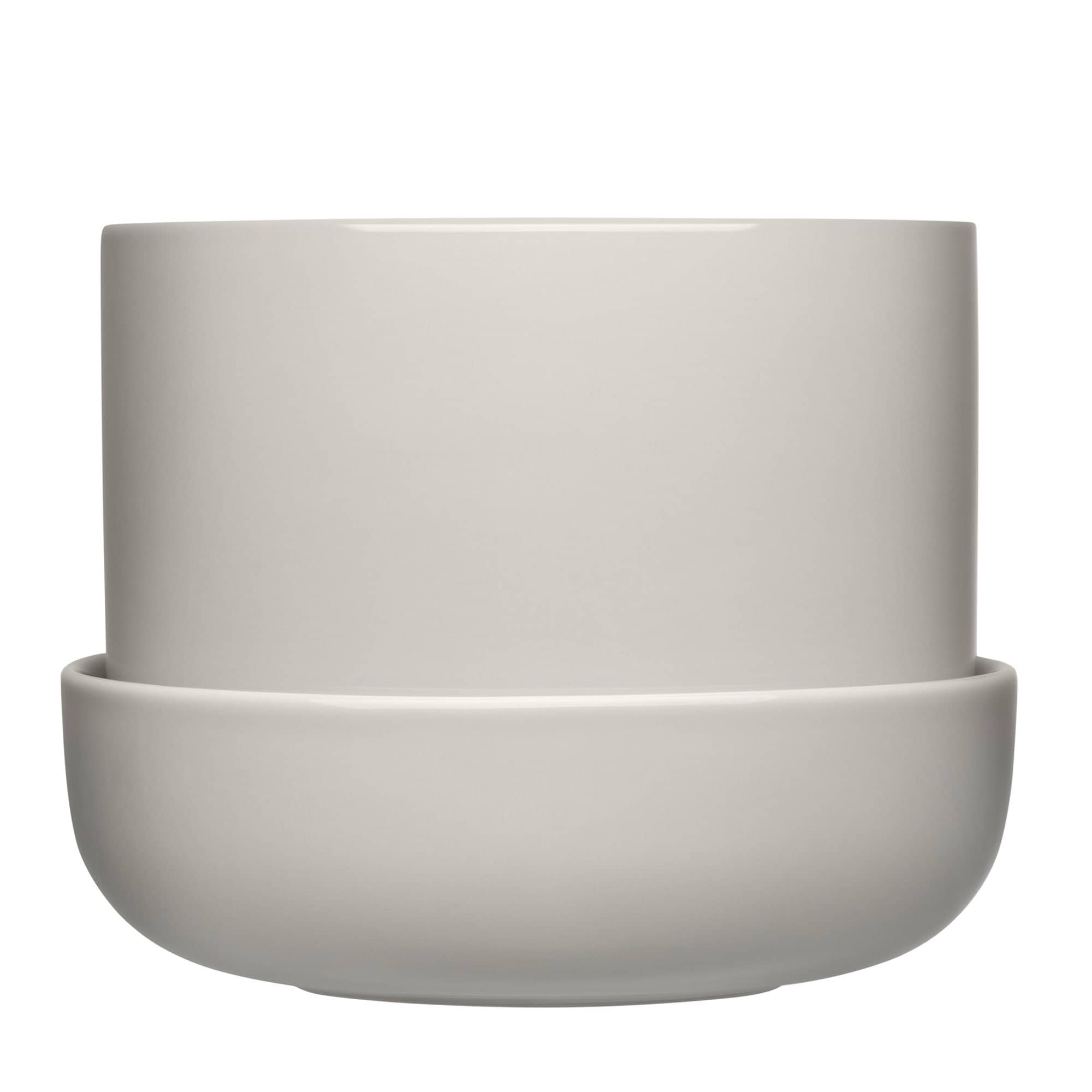 Nappula-krukke + fat 170x130 mm, lys grå