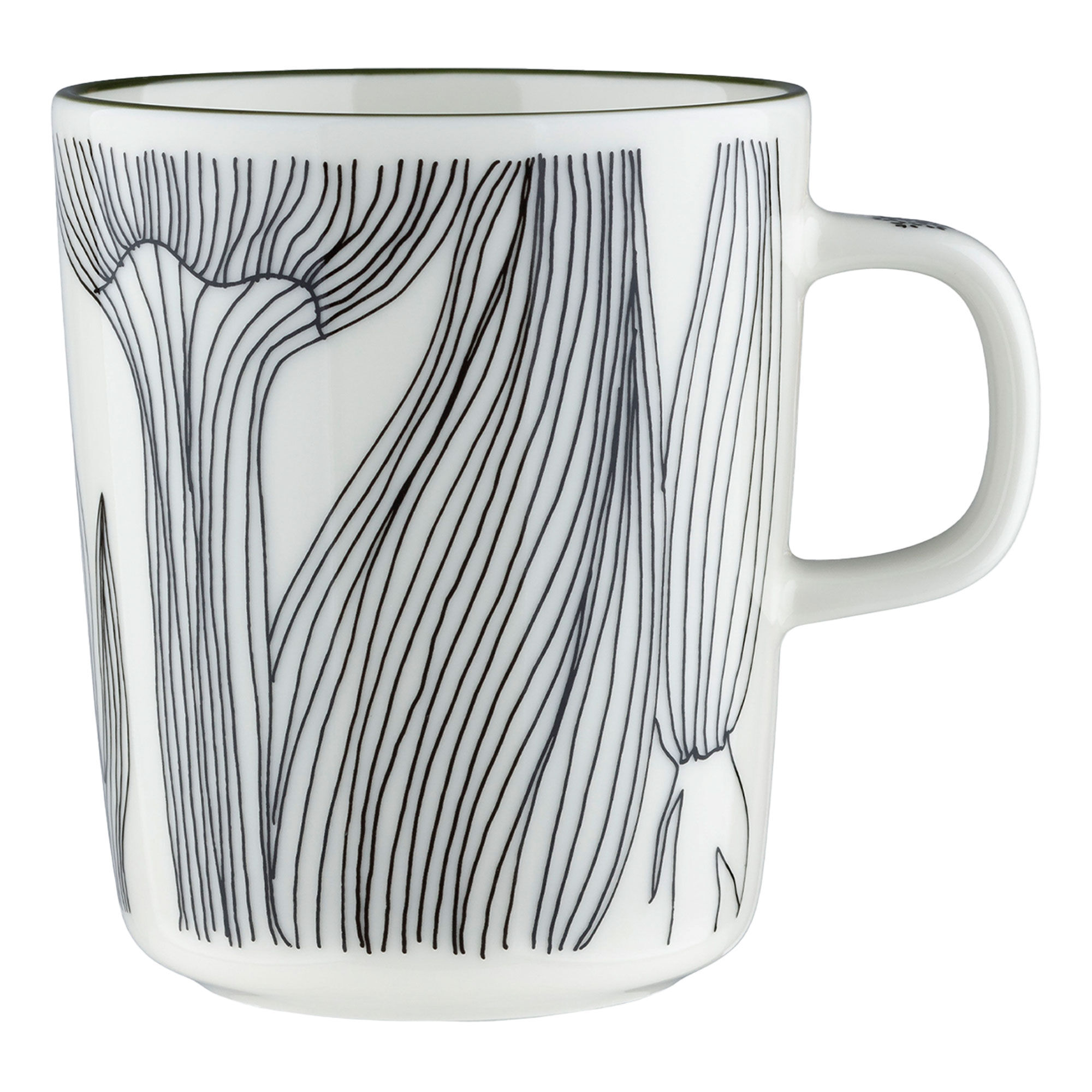 Marimekko Kukat Puhkeava Krus 2,5 dl, hvid/grøn/sort