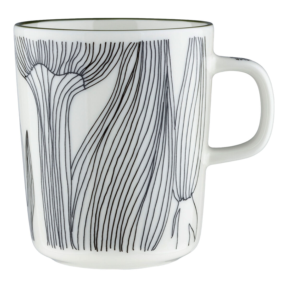 Marimekko Kukat Puhkeava Krus 2,5 dl, hvid/grøn/sort