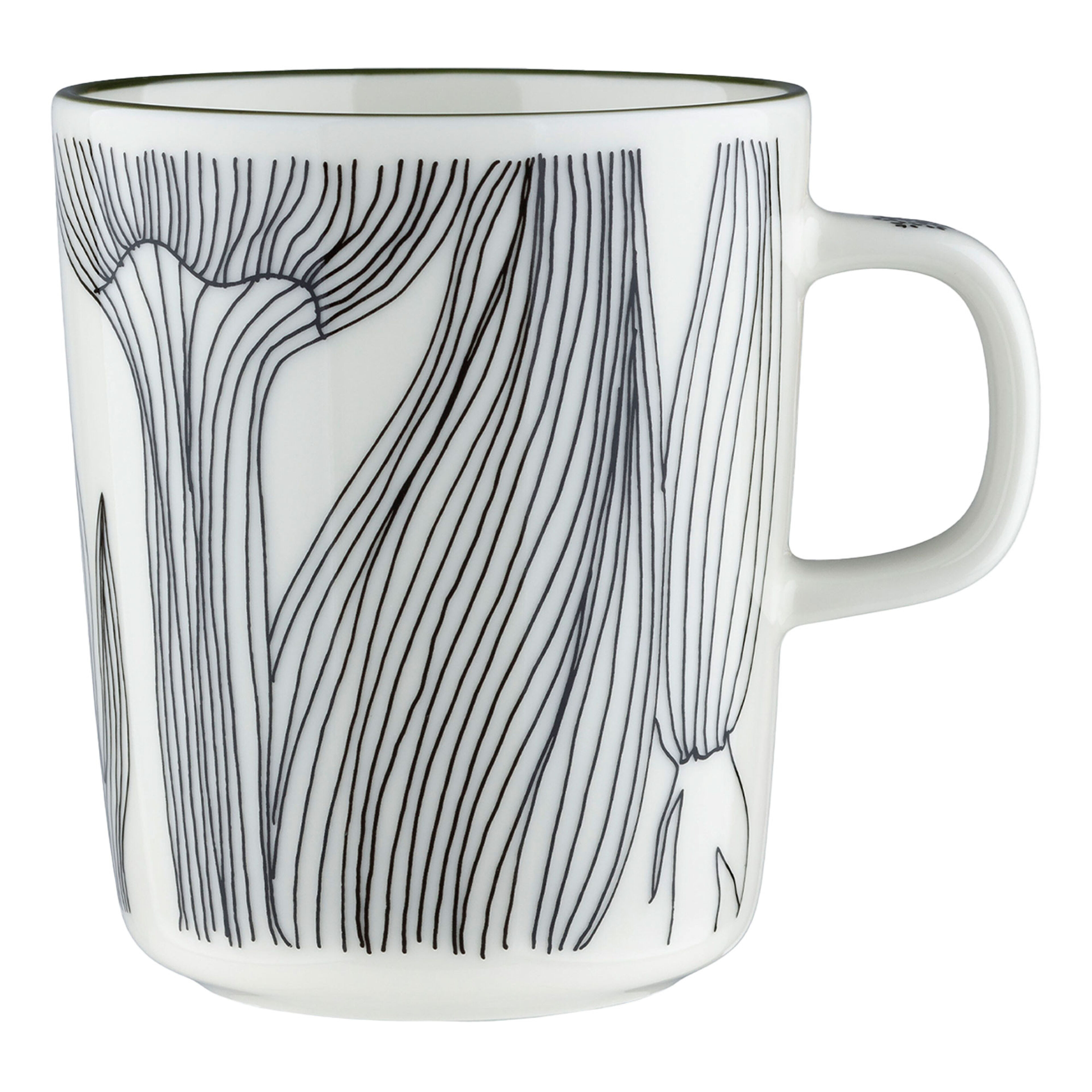 Marimekko Kukat Puhkeava Krus 2,5 dl, hvid/grøn/sort