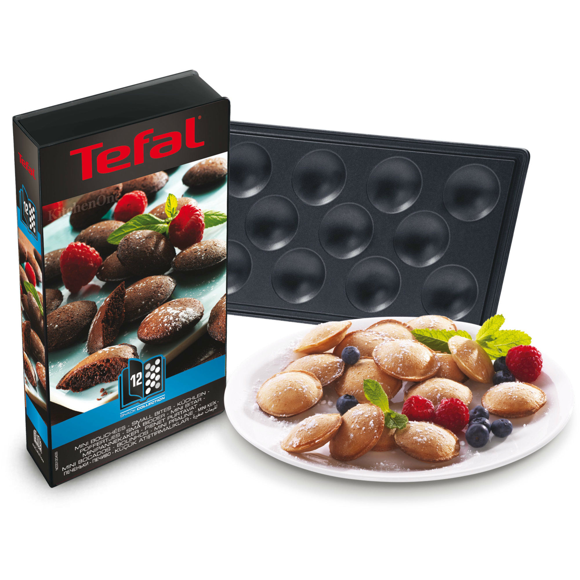 Forny din madoplevelse med Tefal Snack Collection plader: Små bidder (12). Disse plader er designet til at passe perfekt til dit Tefal Snack Collection multijern, hvilket gør det let at lave dine egne lækre små snacks på ingen tid. Nyd en række mini bouchées og små bid med de medfølgende opskrifter fra Tefal. Skab en hyggelig atmosfære og imponér dine gæster med hjemmelavede delikatesser.

Hovedegenskaber og fordele:
1. Passer perfekt til Tefal Snack Collection multijernet
2. Hurtig og nem tilberedning af små bidder
3. Skab en hyggelig og imponerende madoplevelse
4. Tilbered delikate mini bouchées og små bid
5. Medfølgende opskrifter fra Tefal for nem og inspirerende madlavning
6. Oplev en ny dimension af madlavning med Tefal Snack Collection plader.