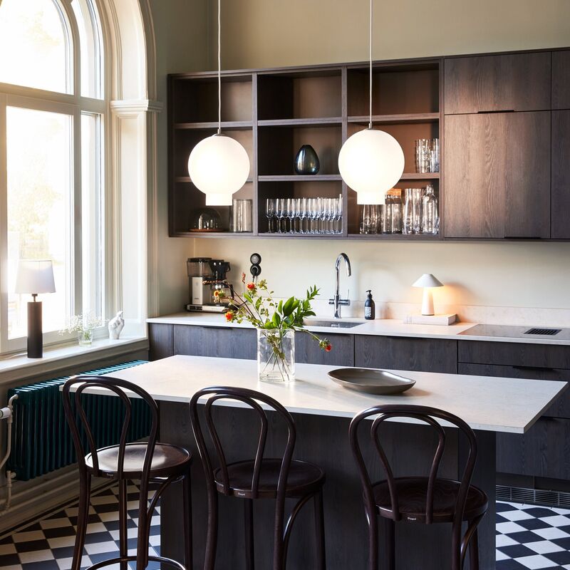 Bams 25 pendel, frostad vit