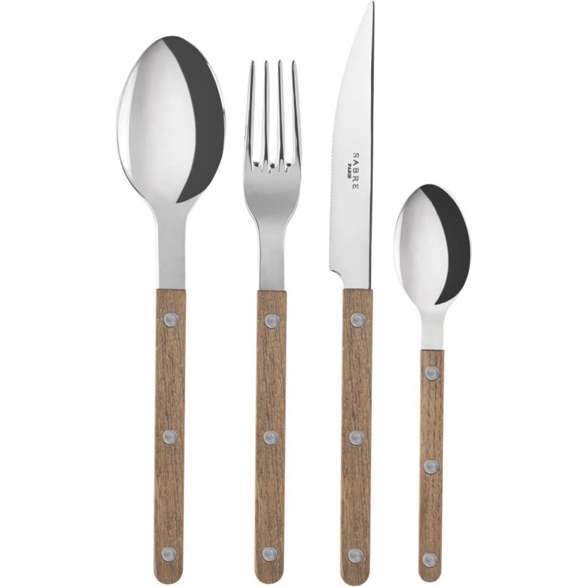 Bistrot Teak ruokailuvälinesarja 4 osaa, teak