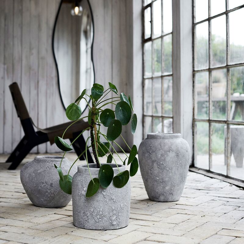 Luna vas 38 cm, grå