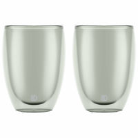 PAVINA dobbeltsidet glas 35 cl, grå, 2 stk.