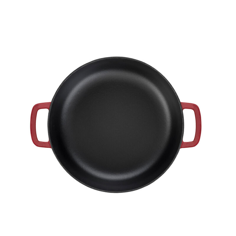 Valurautapannu 28 cm, bordeaux