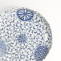 Marumon Sarasa pastatallerken Ø20 cm, blå/hvid