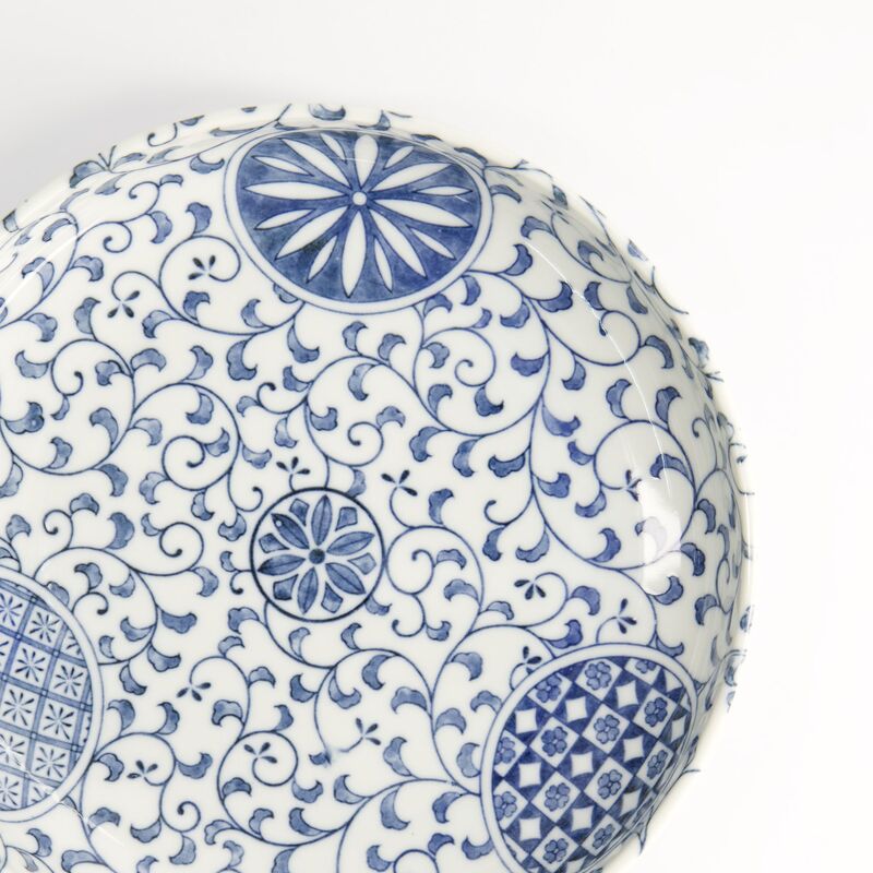 Marumon Sarasa pastalautanen 20 cm, sininen/valkoinen