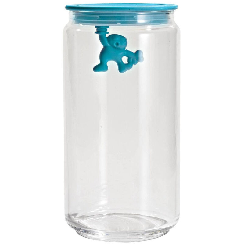 Glasburk med Lock Ljusblå 140 cl