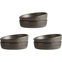 RAW dyb tallerken, metallic brown, 6 stk.
