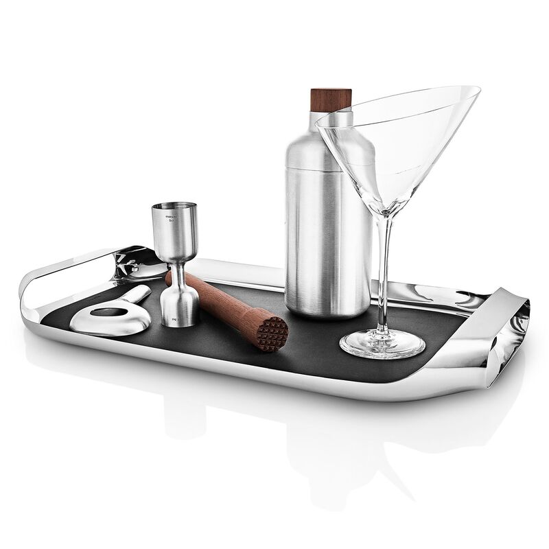 Serveringsbakke 25x44 cm, børste stål