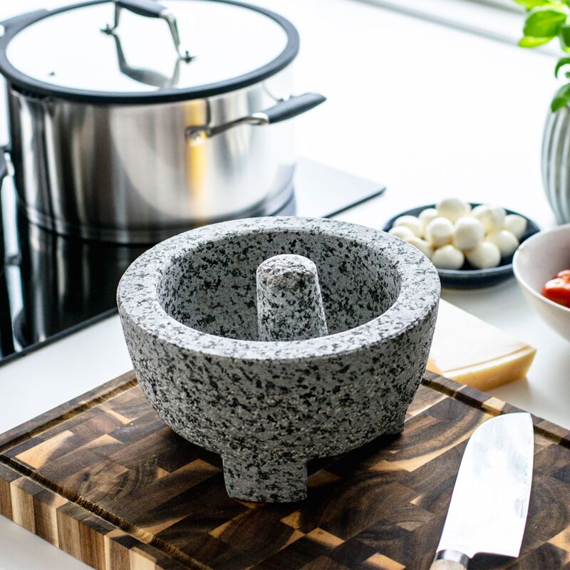 Molcajete mortel & mortelstöt, granit