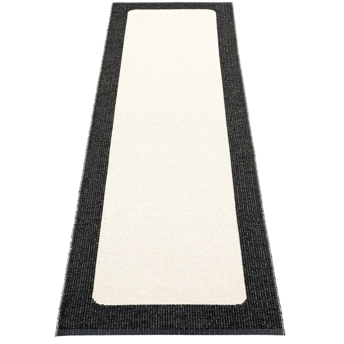 Gulvteppe Ilda, 70 x 240 cm., black/vanilla