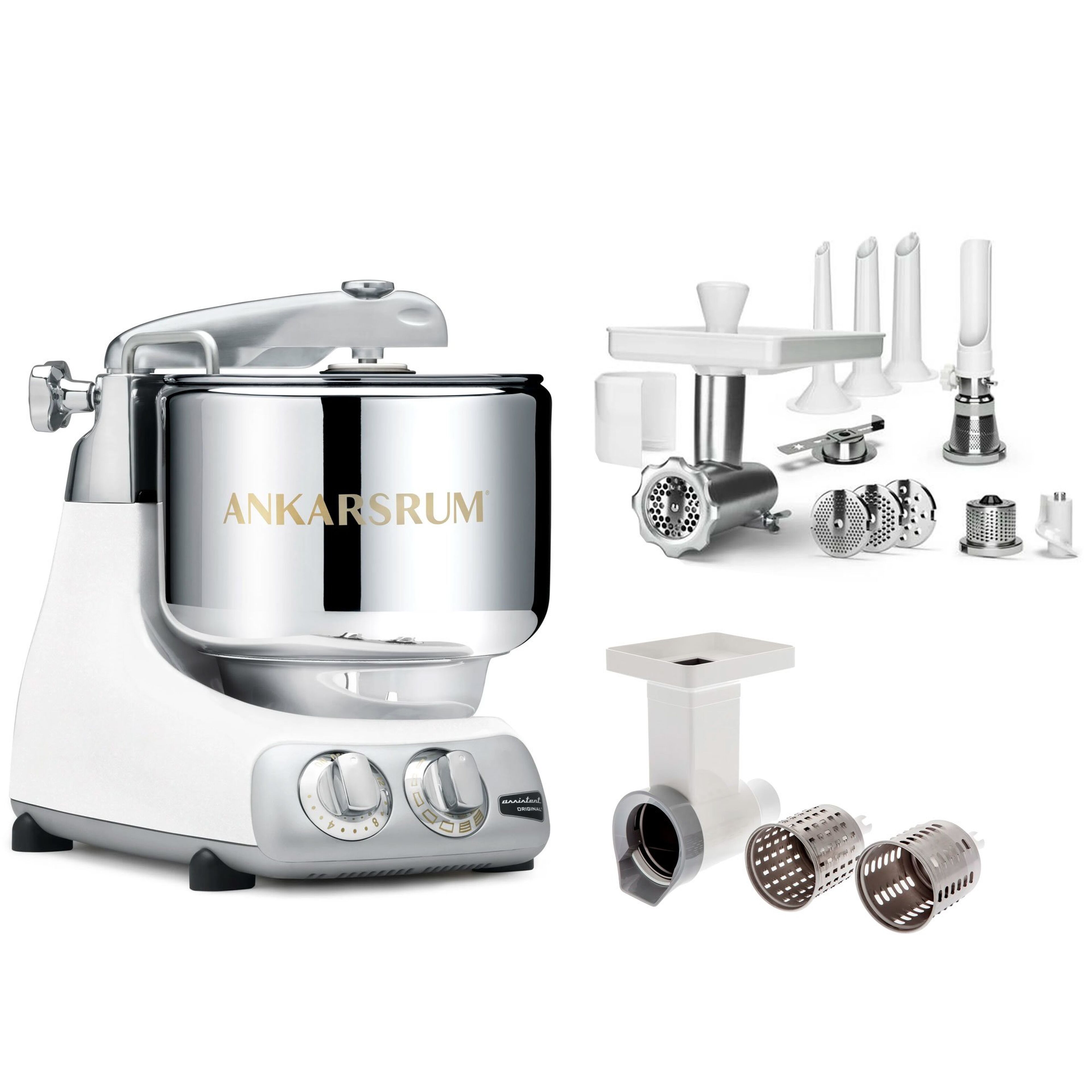 Assistent Köksmaskin, stort tillbehörspaket, glossy white