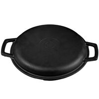 Støpejernssett, stekepanne + gryte + lokk