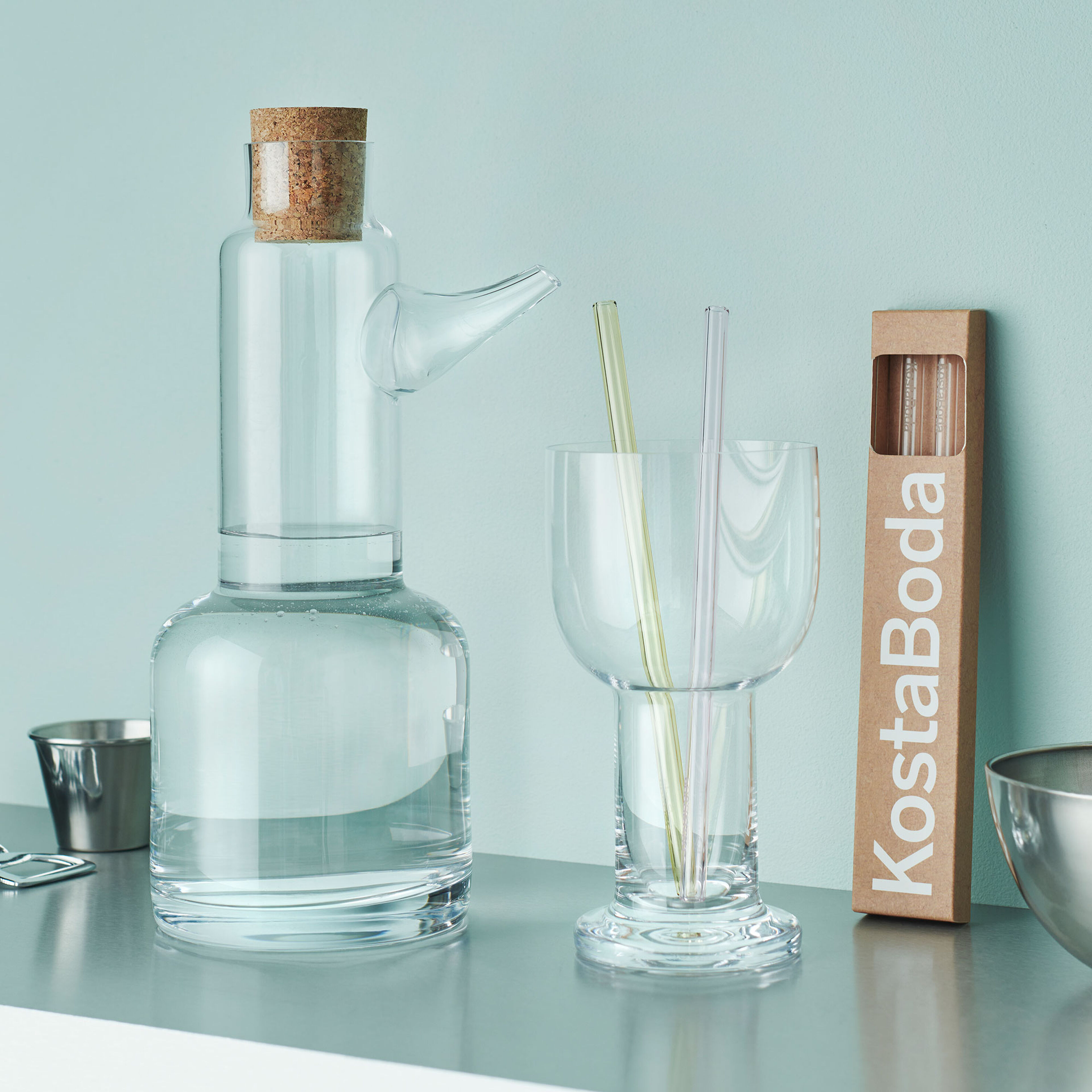 Sipsavor sugrör 2-pack, rosa/gul