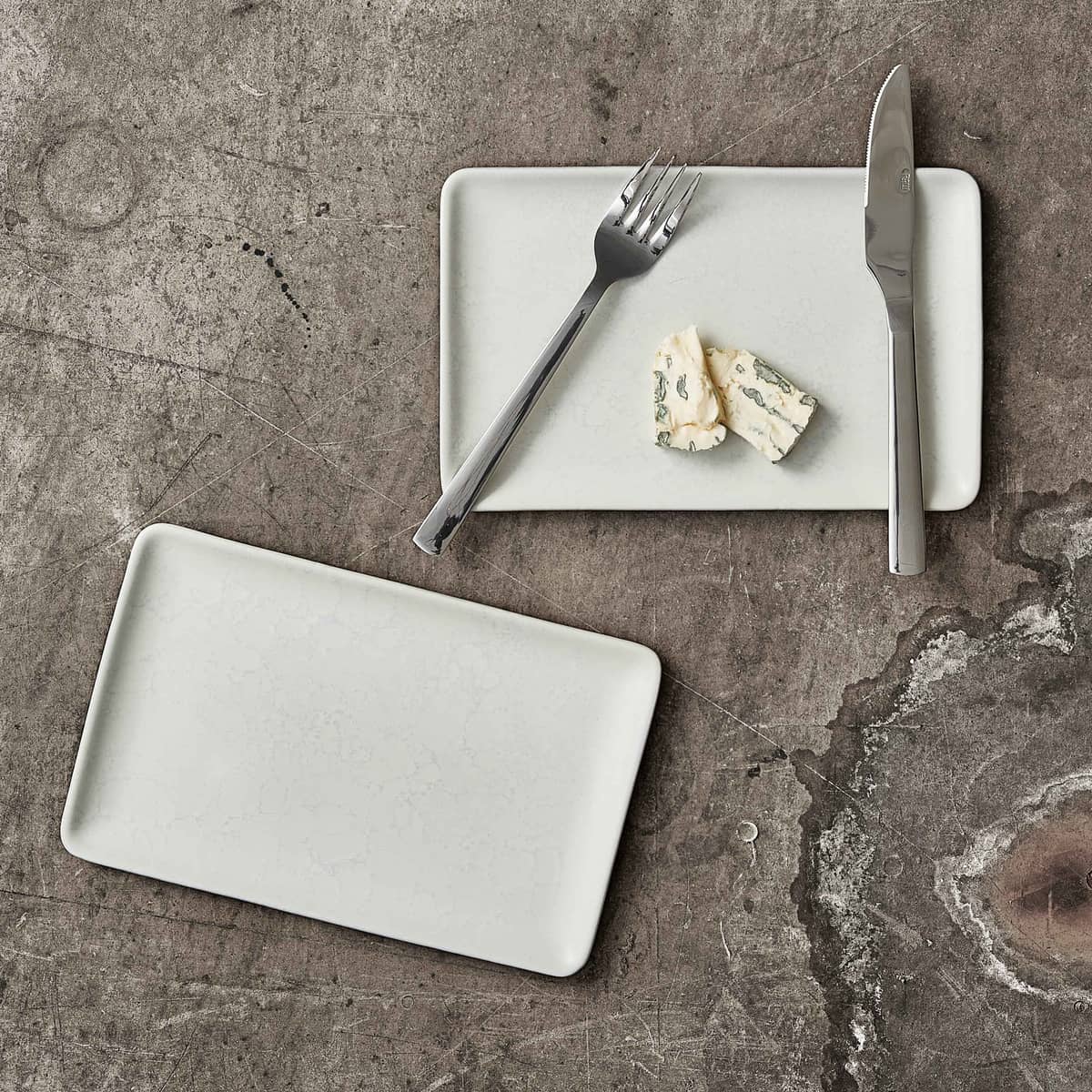 RAW rektangulær tallerken, 23,5 x 15 cm, arctic white