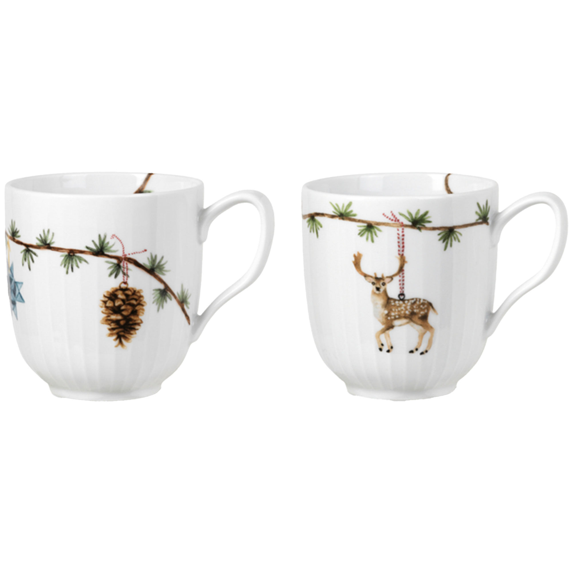 Kähler Hammershøi Christmas 2020/2021 muggar set 33 cl, vit