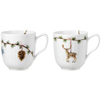 Kähler Hammershøi Christmas 2020/2021 muggar set 33 cl, vit