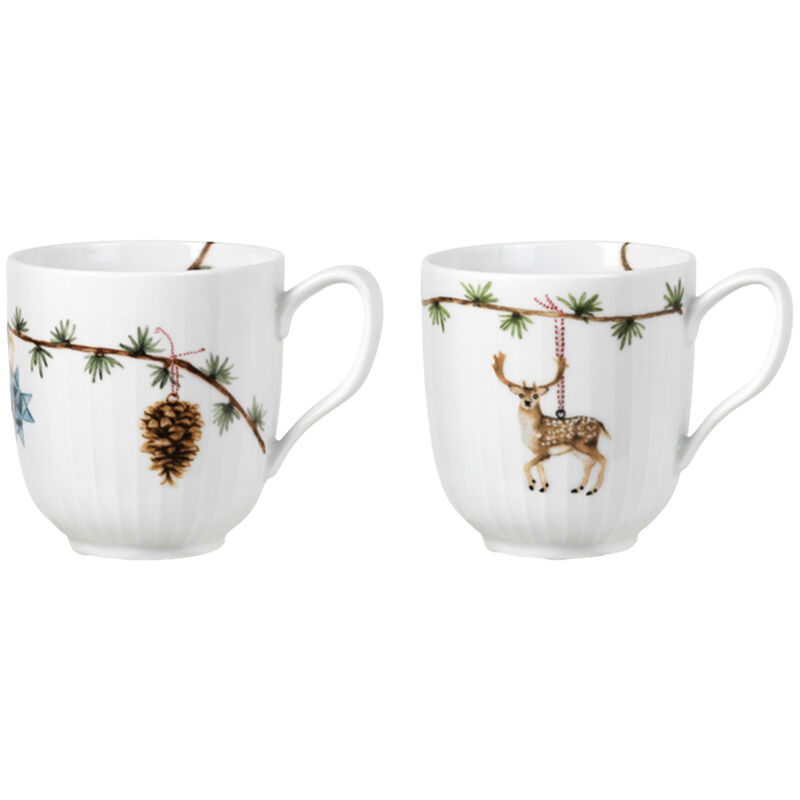 Kähler Hammershøi Christmas 2020/2021 muggar set 33 cl, vit