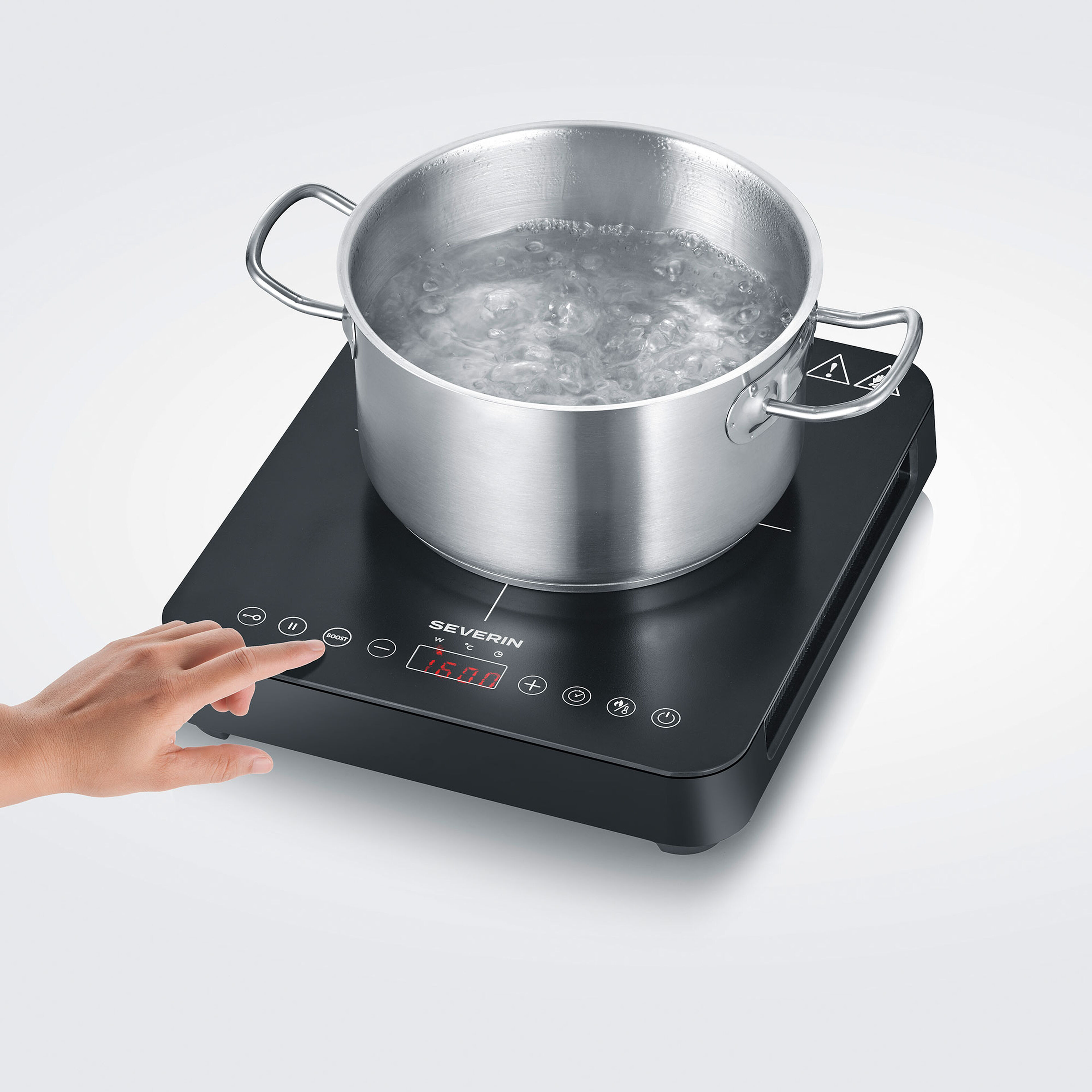 KP 1025 induktionsplatta 1 zon, svart