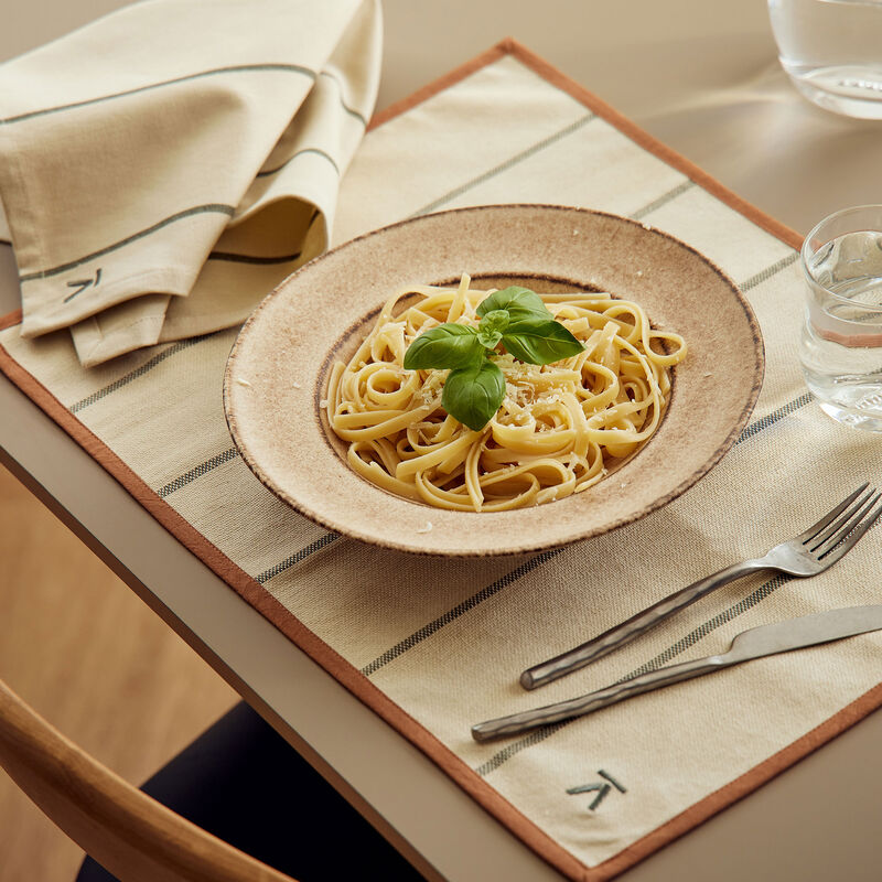 Dækkeserviet 50 x 36 cm, grøn/brun