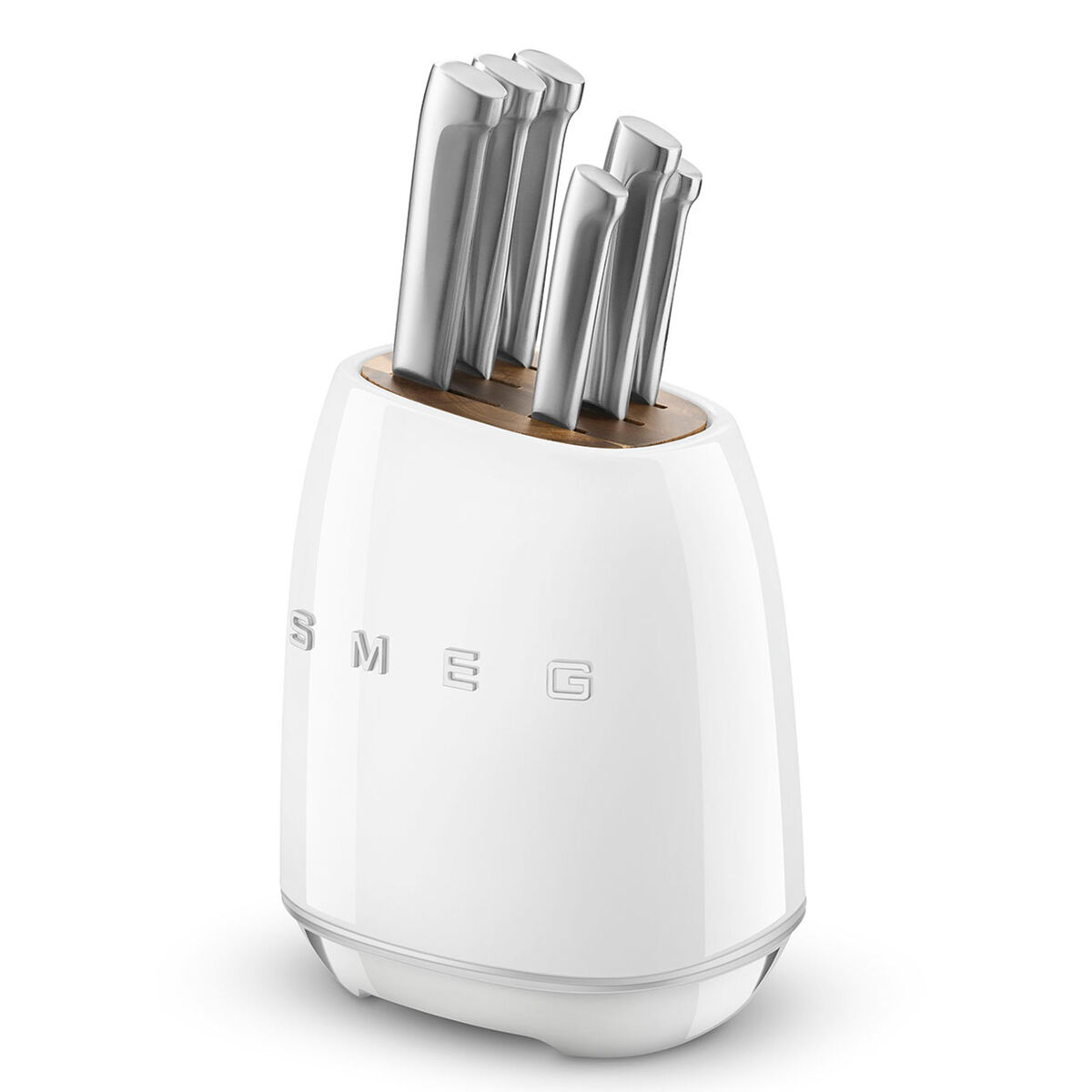 Veitsitukki 6 veitselle, valkoinen