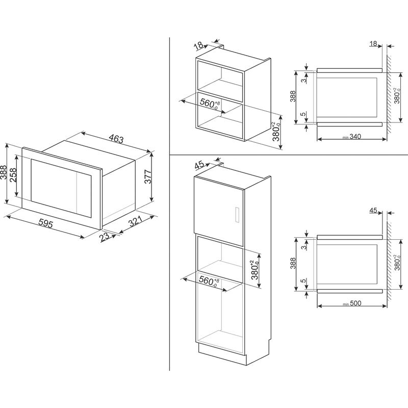 Mikrobølgeovn i Rustfrit Stål