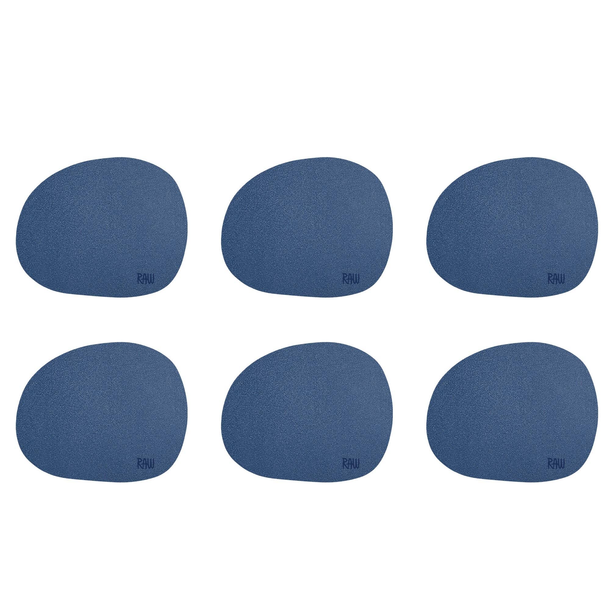 Produktfoto för Aida - Raw Organic Glasunderlägg 6-pack Dark Blue