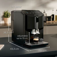 EQ300 täysautomaattinen kahvikone, musta