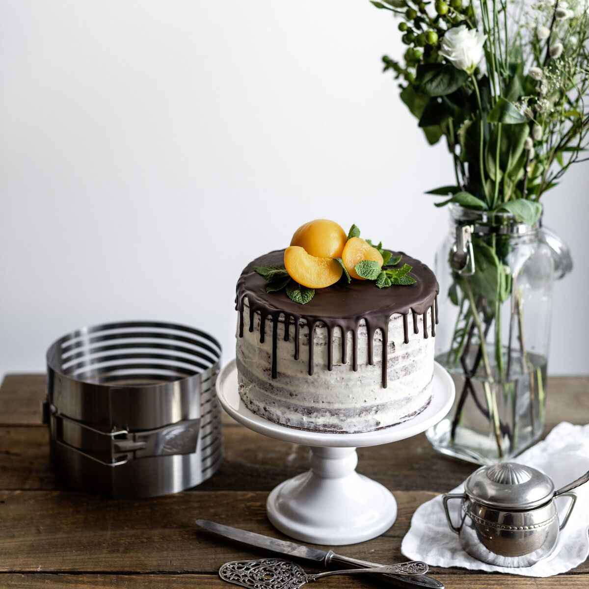 Kagedeler justerbar 18-20 cm, rustfrit stål