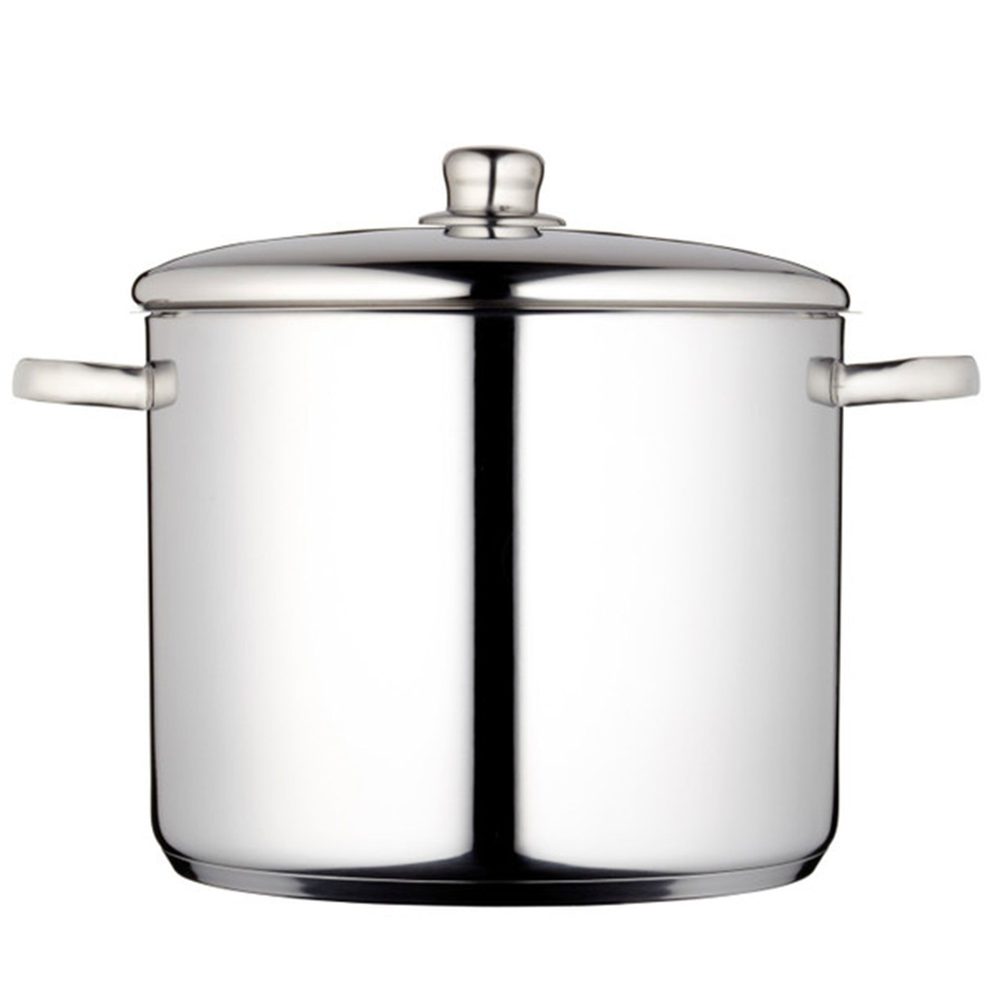 Gryte med lokk 14 liter, rustfritt stål