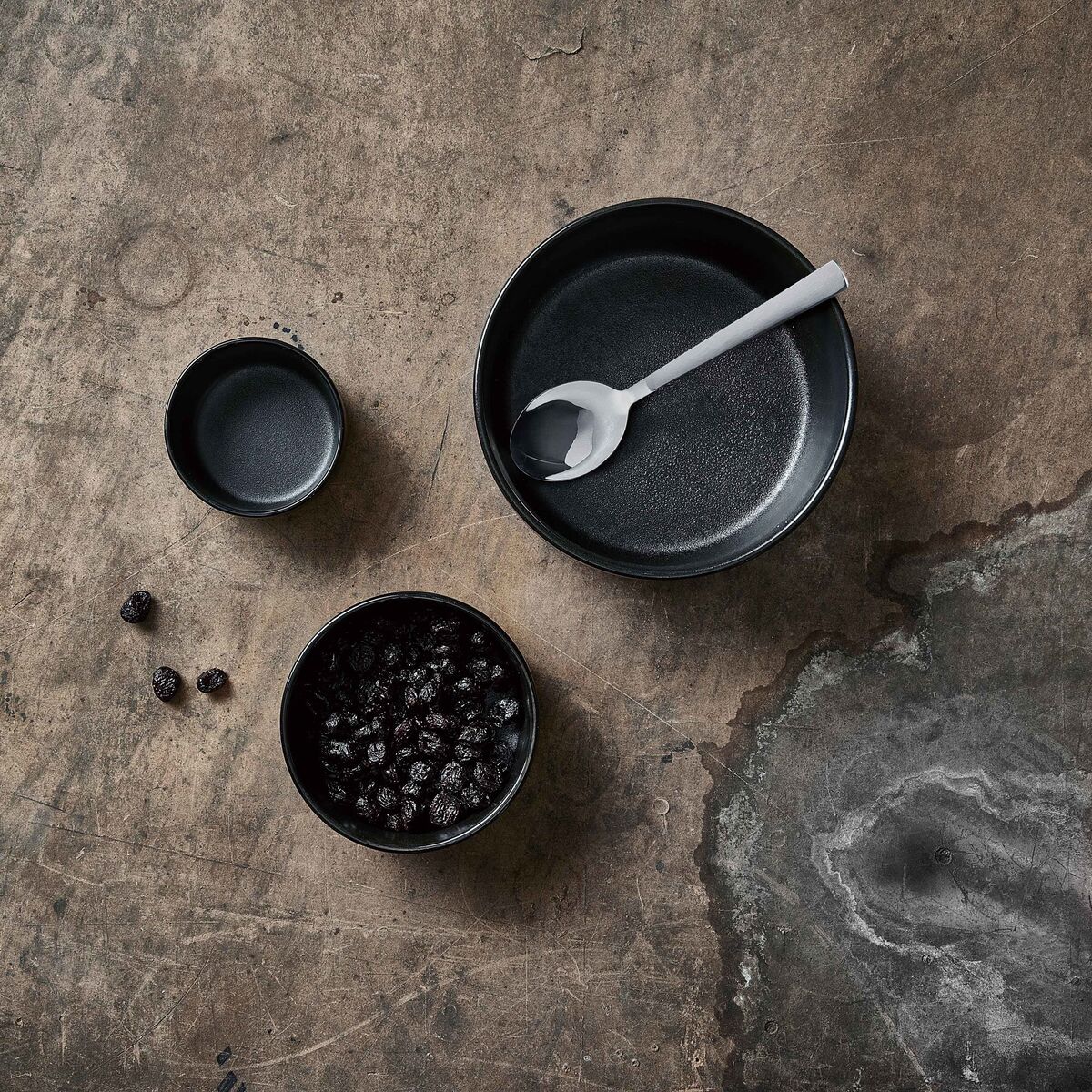 RAW skålset 3 delar, titanium black