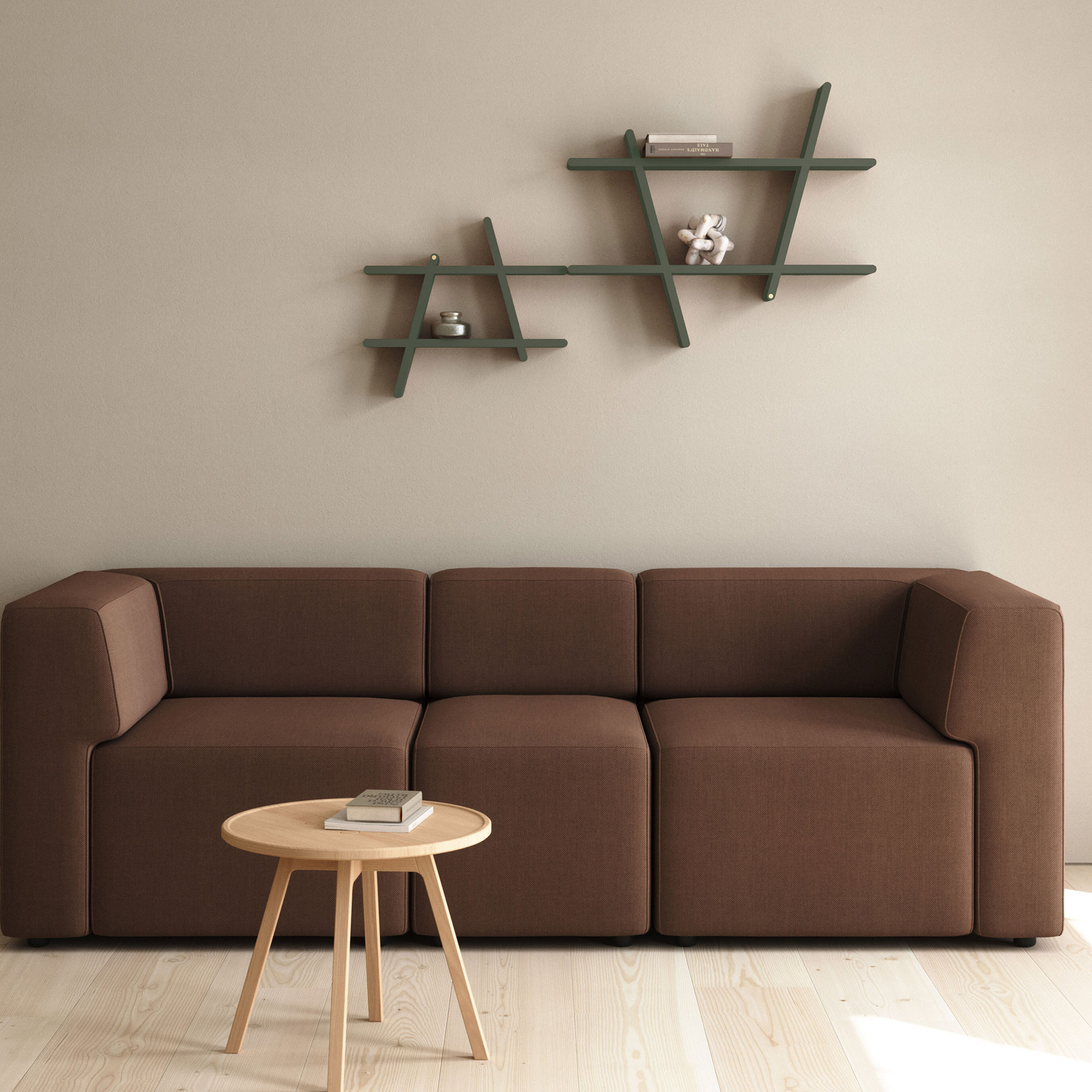 A-Shelf medium 52x46 cm, olivgrön