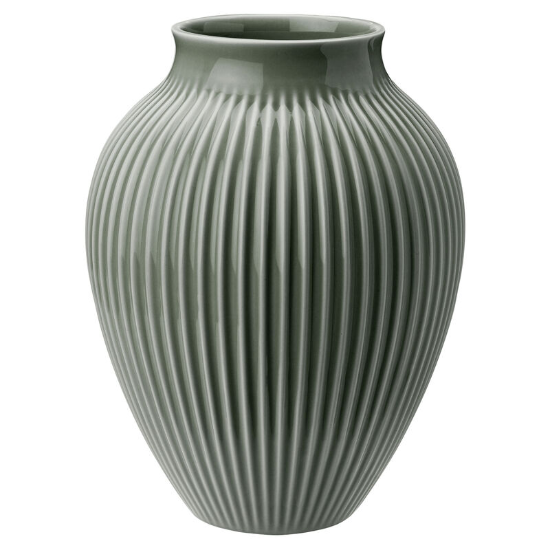 Knabstrup Ripple Celadon Vase 27 cm, grønn