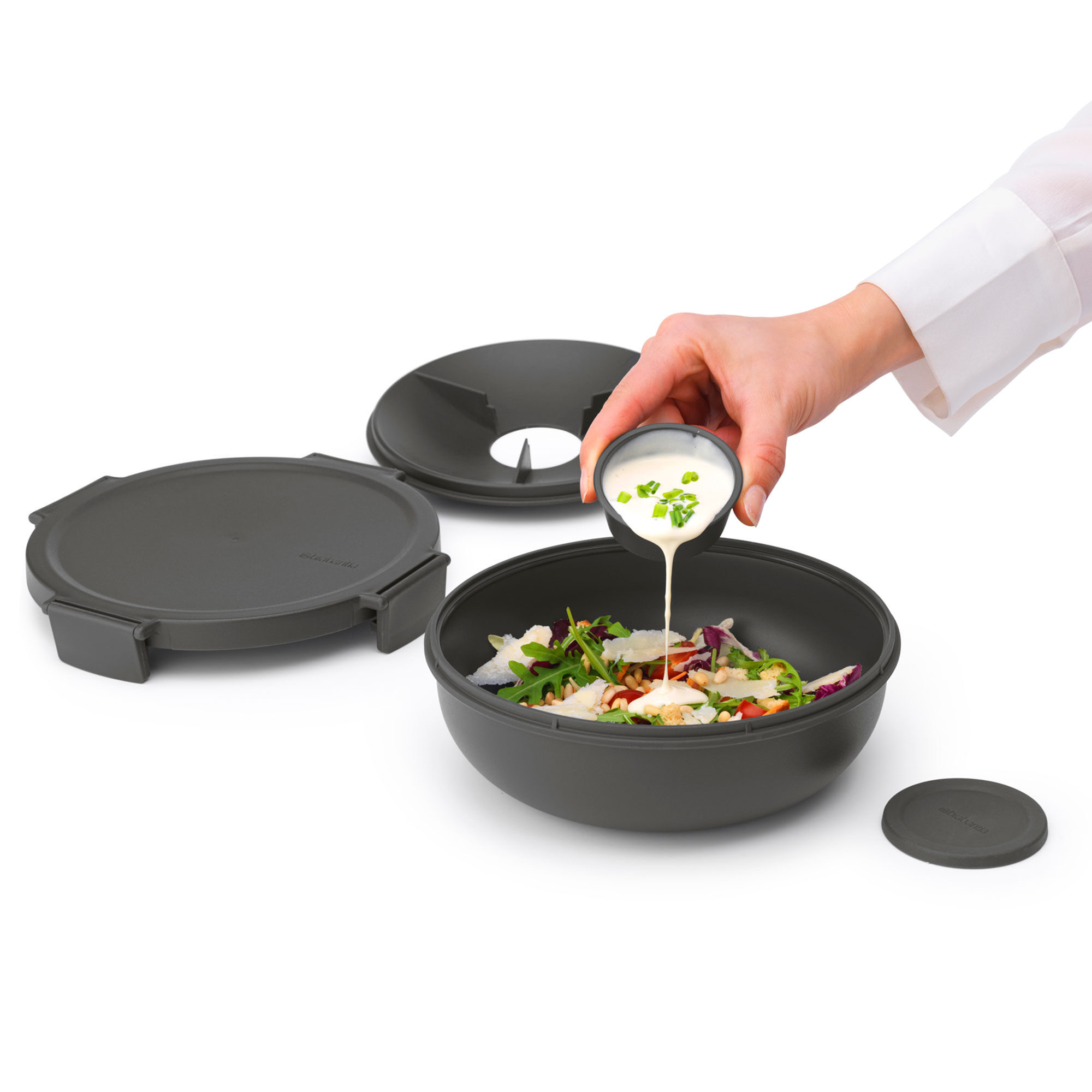 Make & Take salaattikulho 1,3 litraa, tummanharmaa