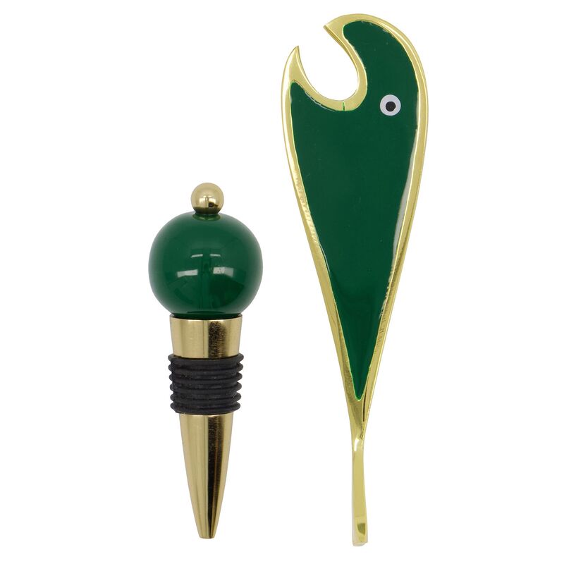 Open bartilbehør, gull/grønn