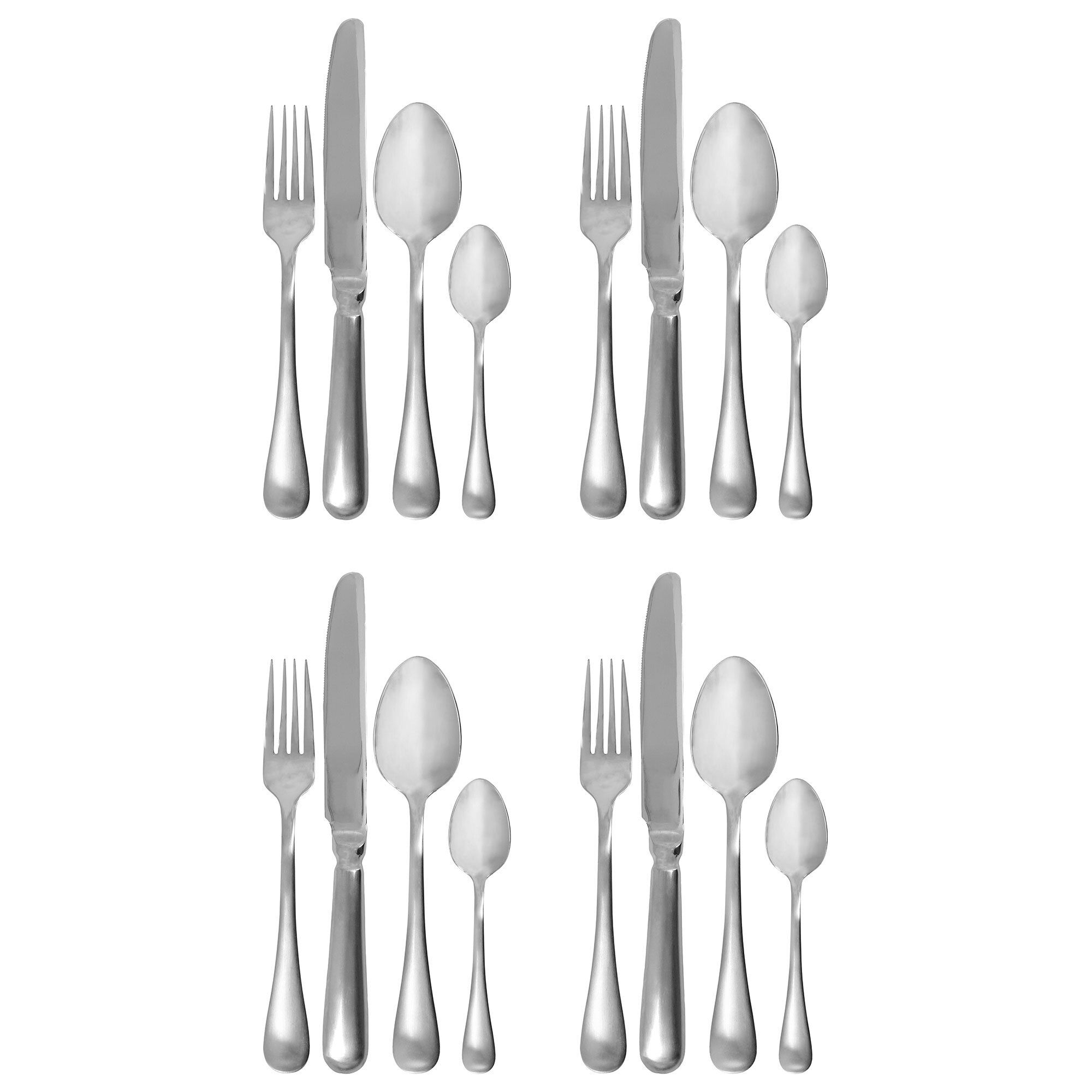 House Doctor Brush bestikksett 16 deler Silver finish