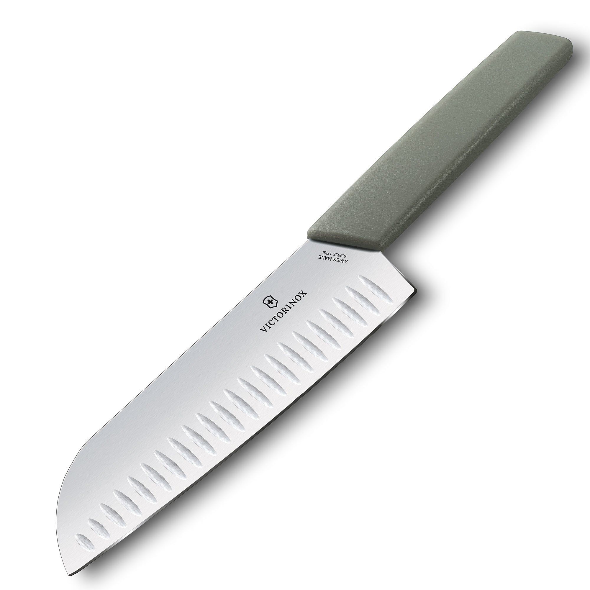 Swiss Modern santokukniv 17 cm, oliv