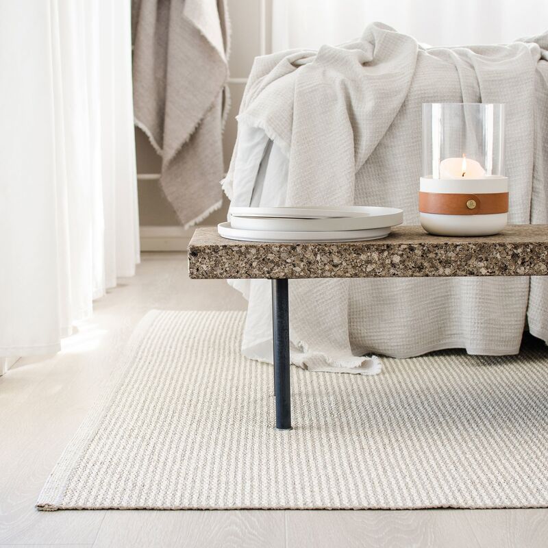 Gulvteppe Mono, 85 x 260 cm, linen/vanilla