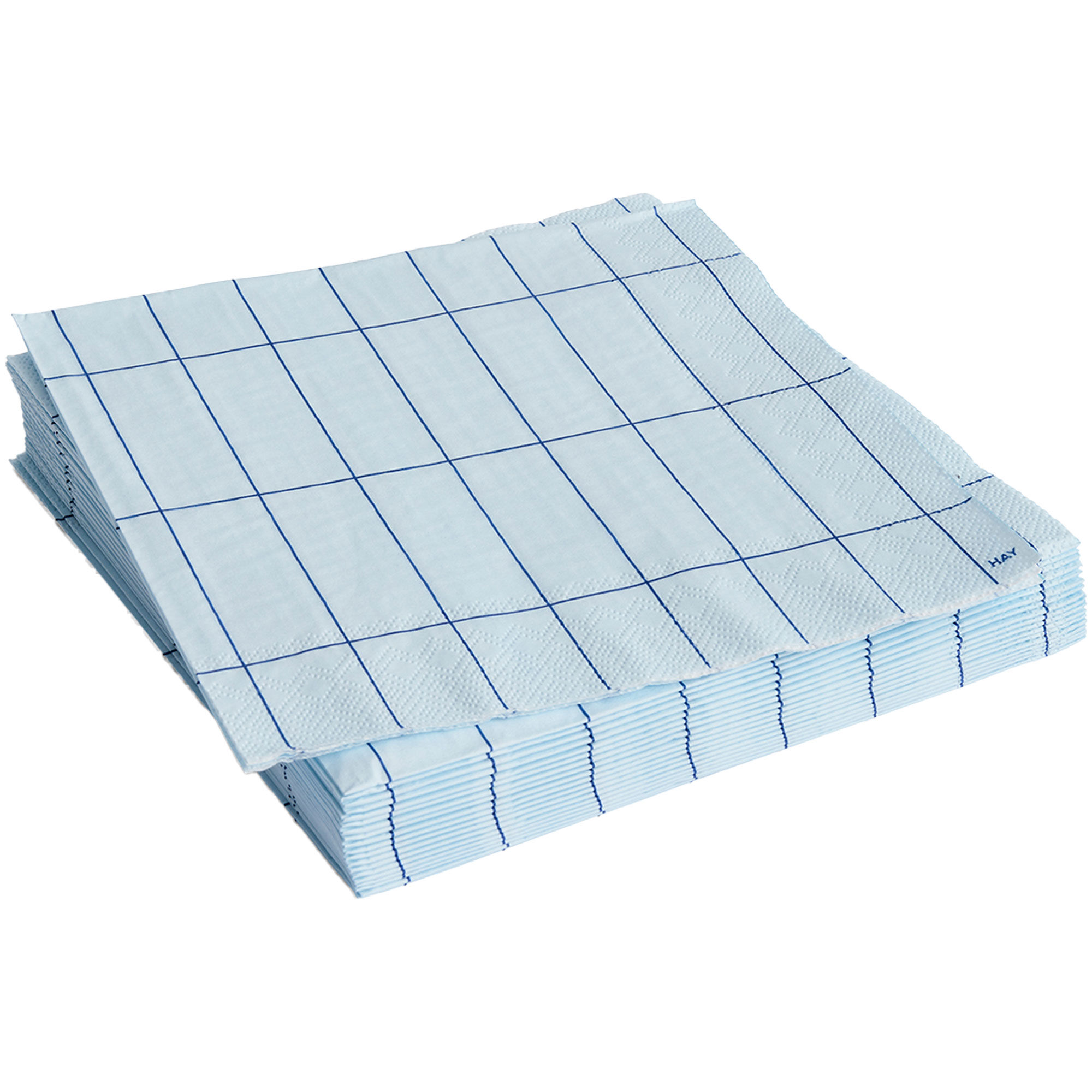 HAY Pattern middagsservetter 20-pack, light blue/blue grid