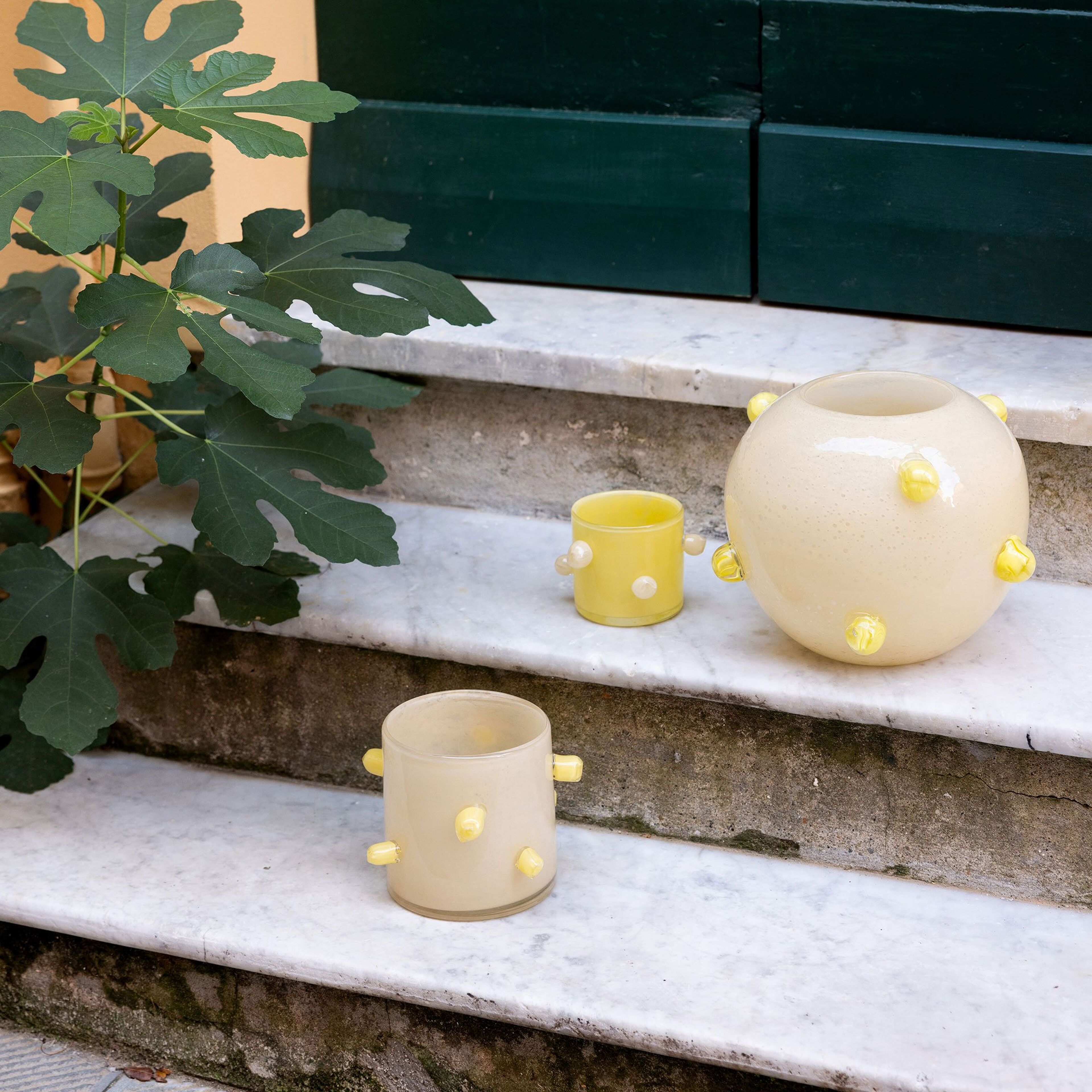 Byon Arlo Xs ljuslykta, gul/beige