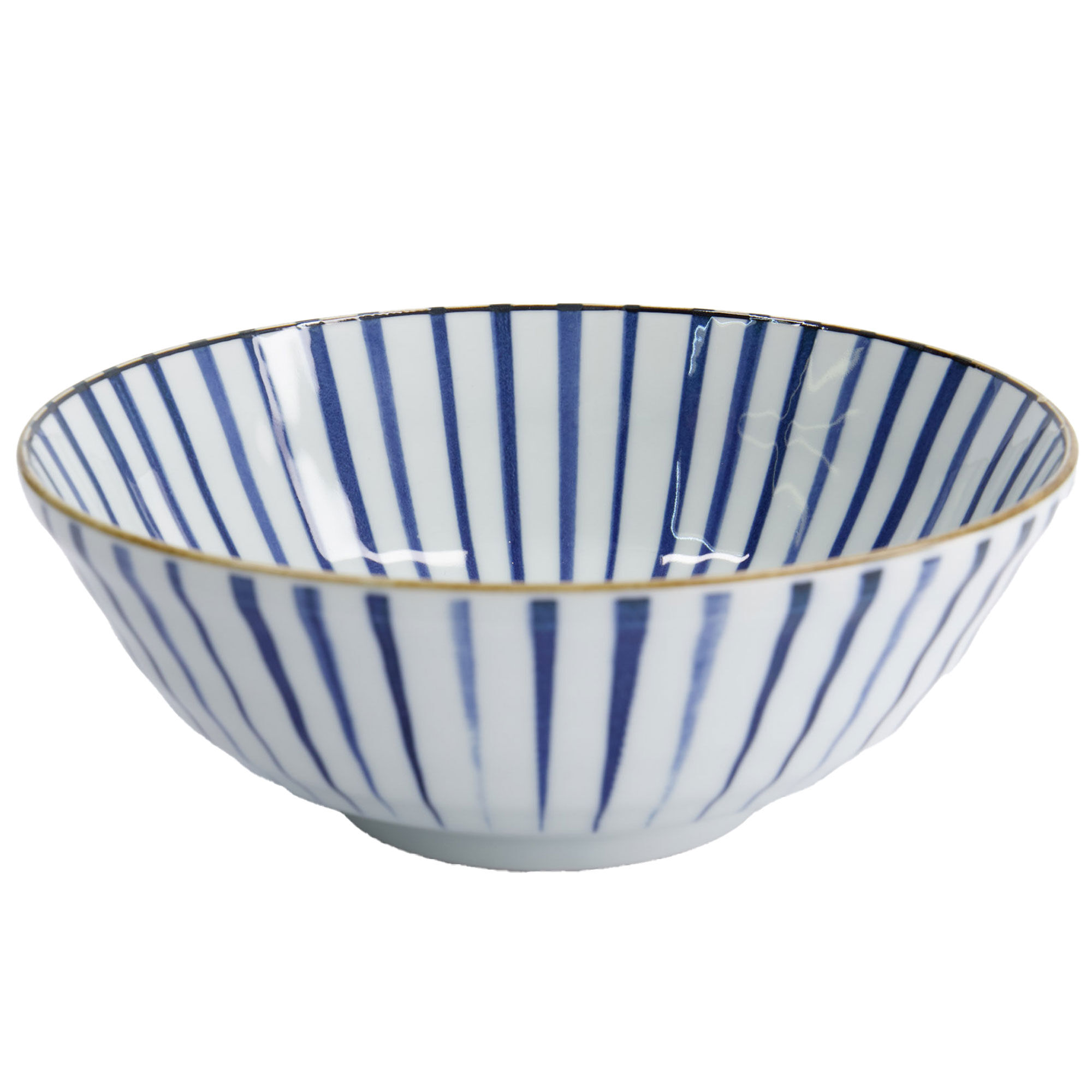 Tokyo Design Studio Natsu Tokusa Ramen skål 1000 ml, blå/hvid